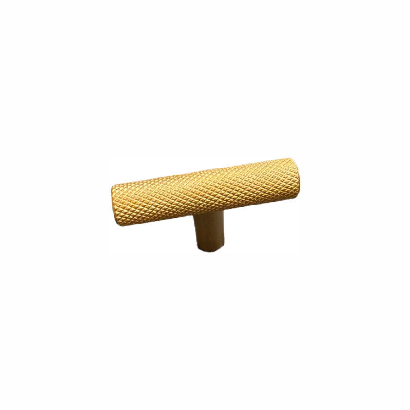 Ручка-рейлинг кнопка с рифлением 096-12-050, матовое золото RIFF