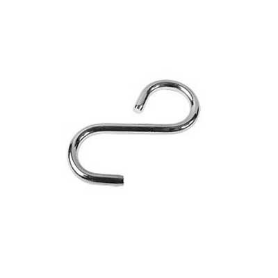 Крючок S-образный несъемный для трубы D=16 хром RIFF