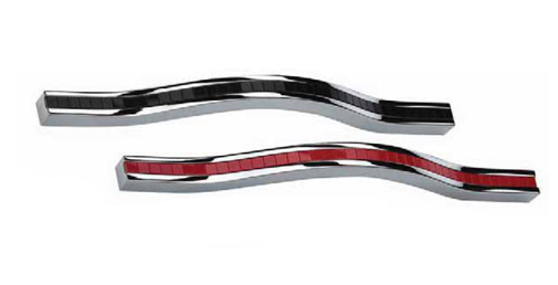 Ручка-скоба 160-192, хром/красный