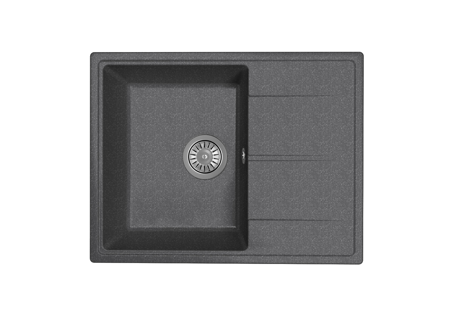 Мойка "Оливия" 620*480*180мм черный, б/сифона