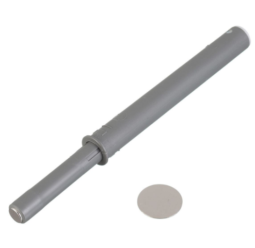 Отбойник врезной с магнитным окончанием серый