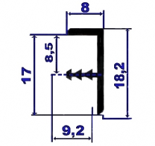 Профиль алюминиевый L=3*17
