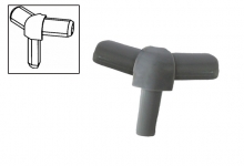 Замок угловой 135* пластмассовый серый