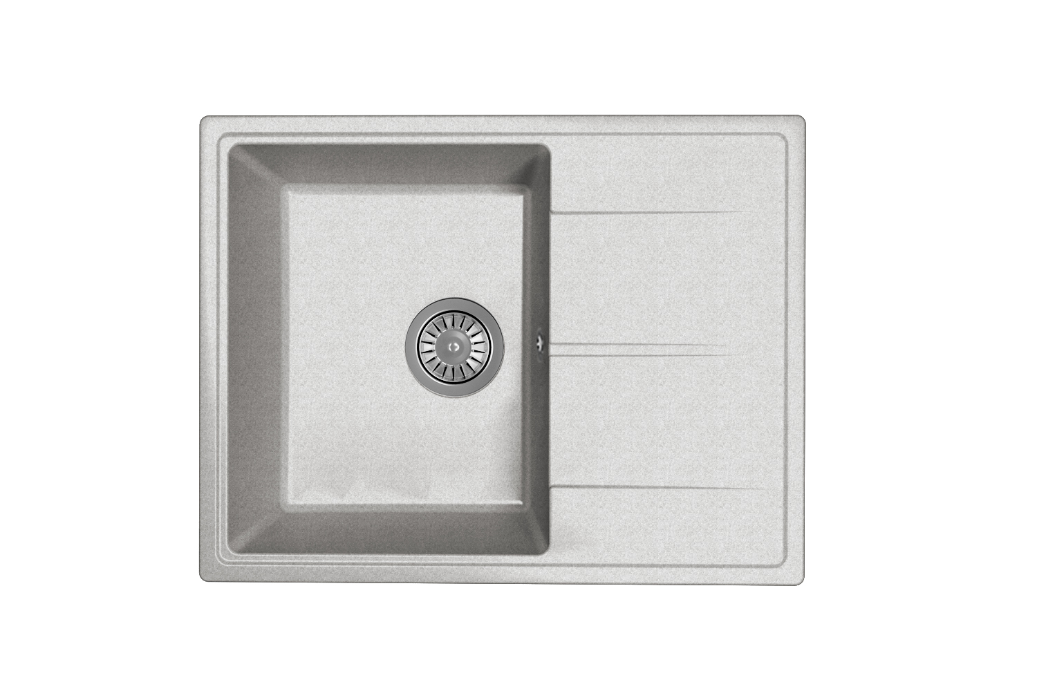Мойка "Оливия" 620*480*180мм серый, б/сифона