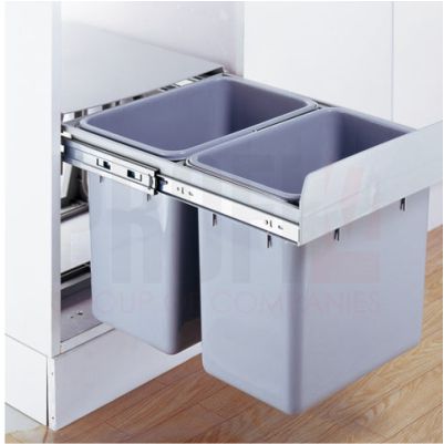 Корзина для мусора двойная, верхняя база D490*W370*H370 RIFF