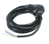 Шнур сетевой 1,5м с вилкой Sonnig  3x0,5мм² Чёрный