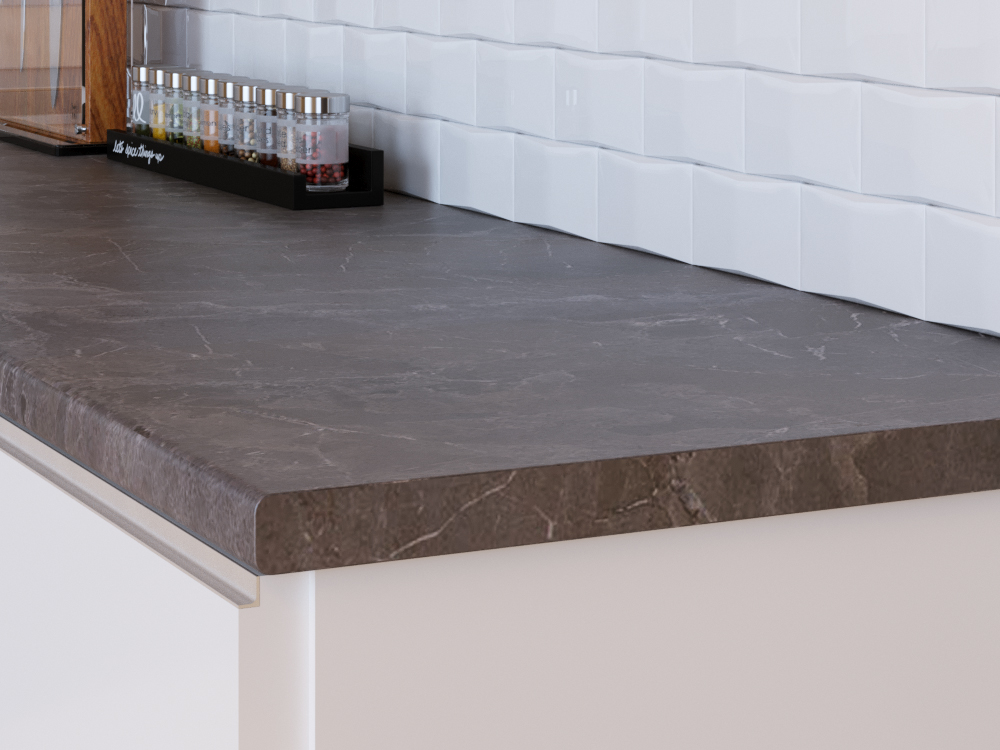 Столешница  3050*600*40 Мрамор марквина серый