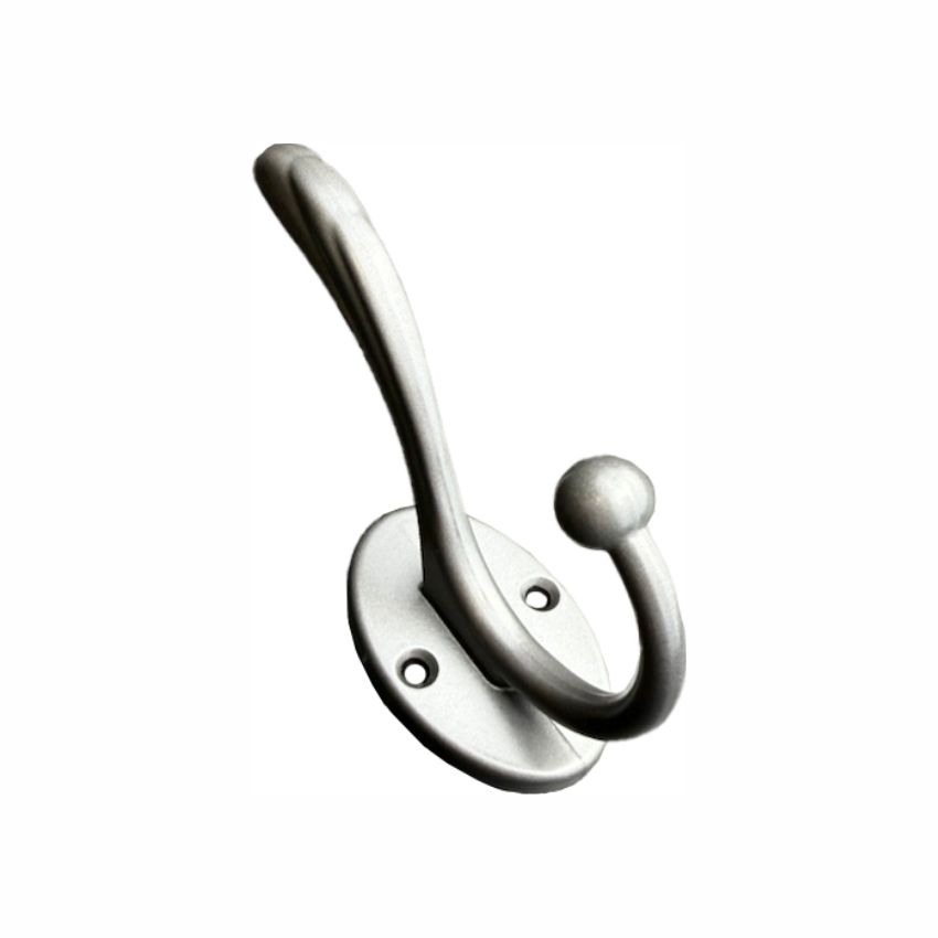 Крючок 043 - 2-х рожковый, серый