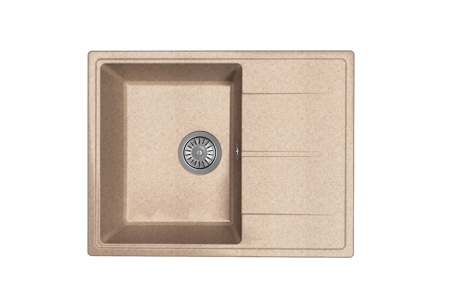 Мойка "Оливия" 620*480*180мм терра, б/сифона