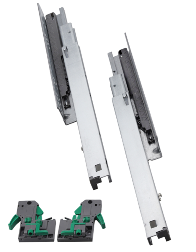 Направляющие скрытого монтажа полного выдвижения 3D L-300 с доводчиком RIFF