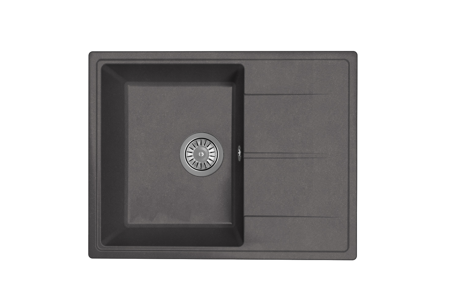 Мойка "Оливия" 620*480*180мм графит, б/сифона