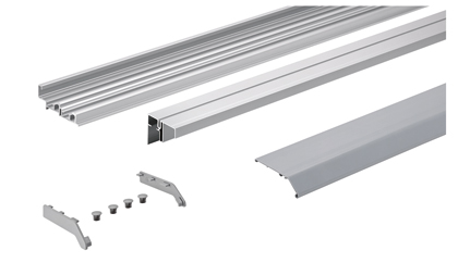 Комплект алюминевых профилей низ+верх+козырек  3000мм.TopLine XL