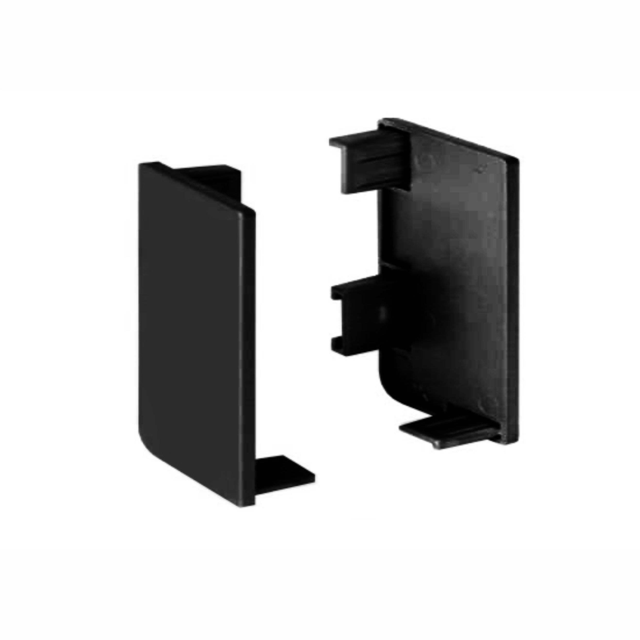 Комплект закрытых заглушек для Г-образного профиля черный /2шт/