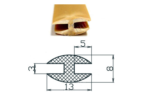 Профиль для ДВП 4*2 бежевый