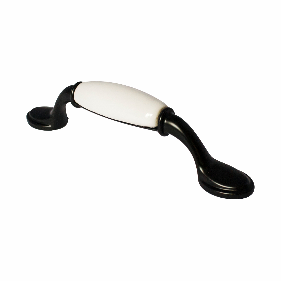 Ручка-скоба 210-096, черный/камень