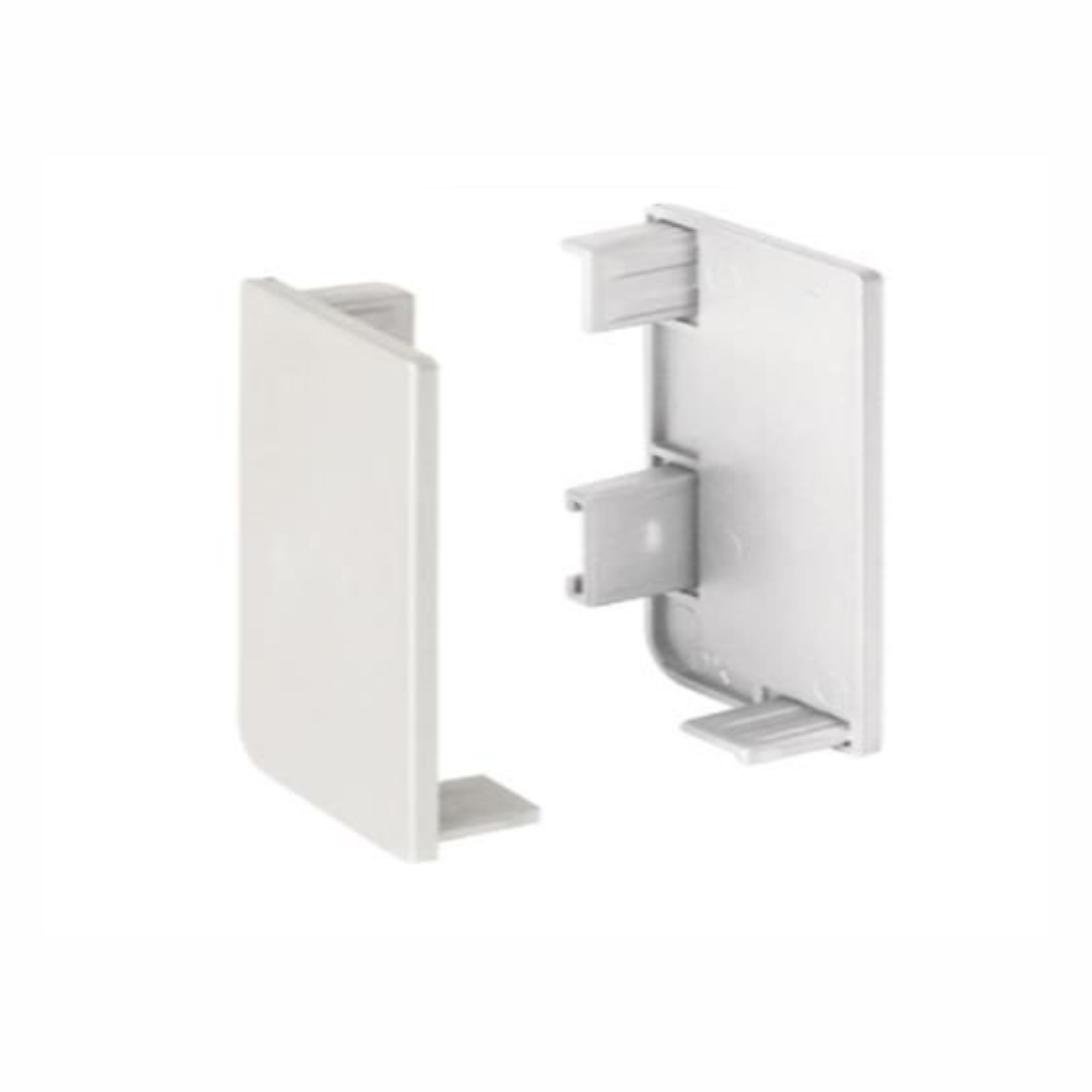 Заглушка закрытая для Г-образного профиля белый, левая