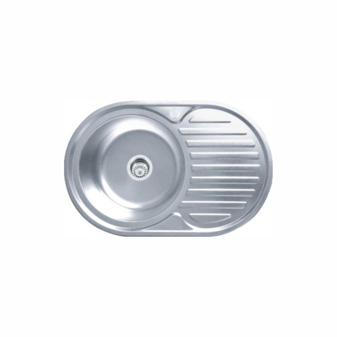 Мойка врезная 770*500*160мм /0,6/, матовая, L /сифон с переливом в комплекте/