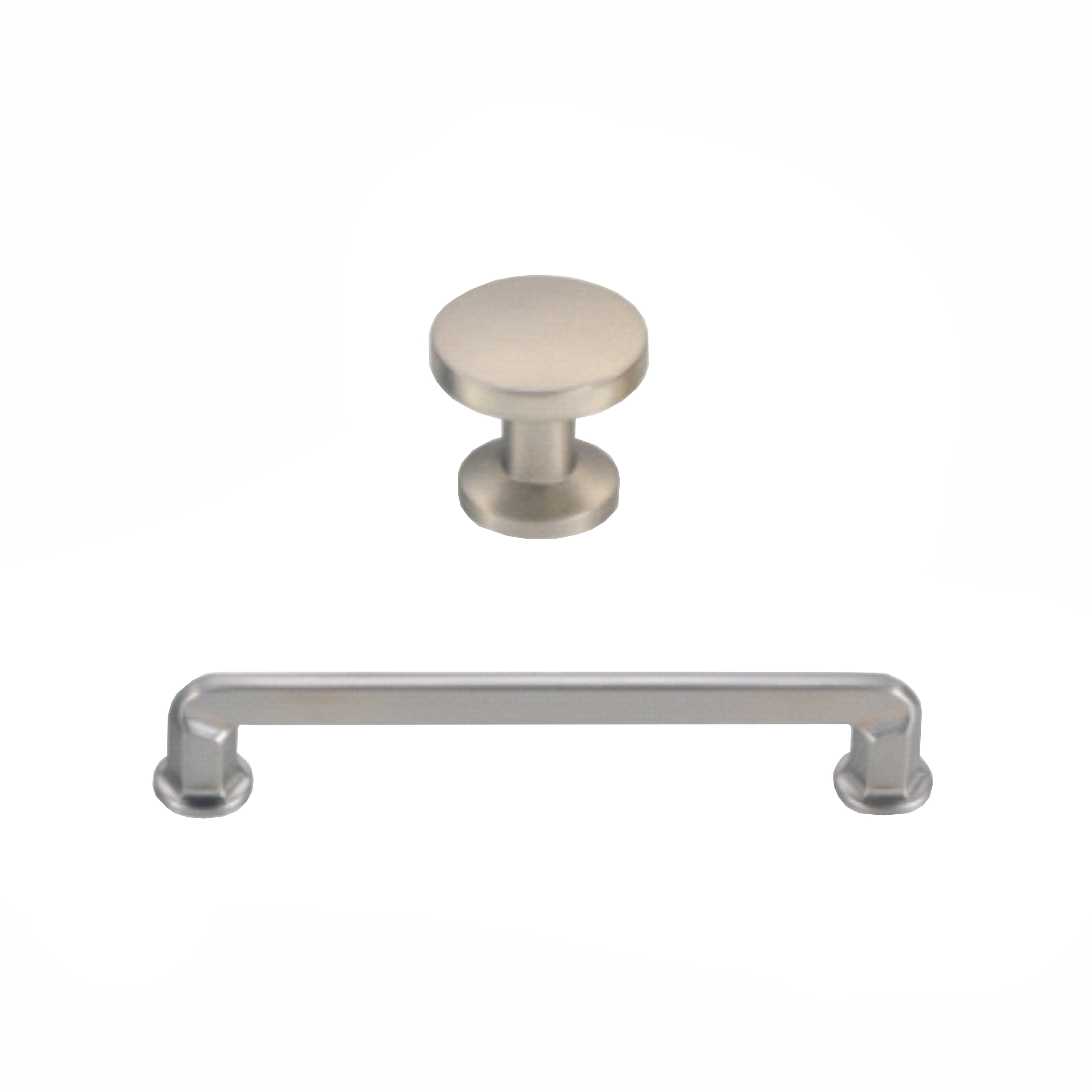 Ручка-кнопка 521, матовый атласный никель