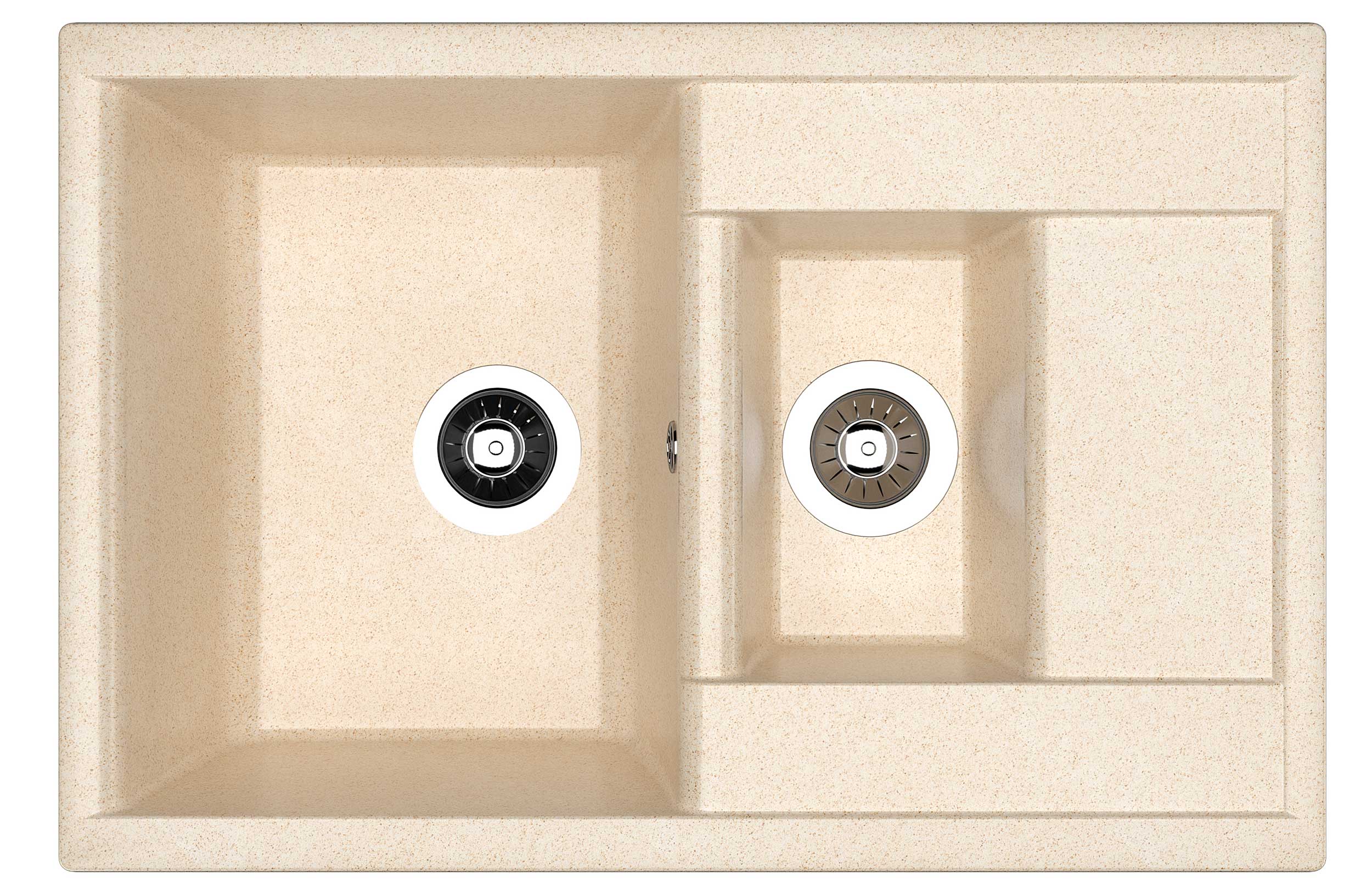 Мойка "Астра" 760*510*217мм две чаши, латте