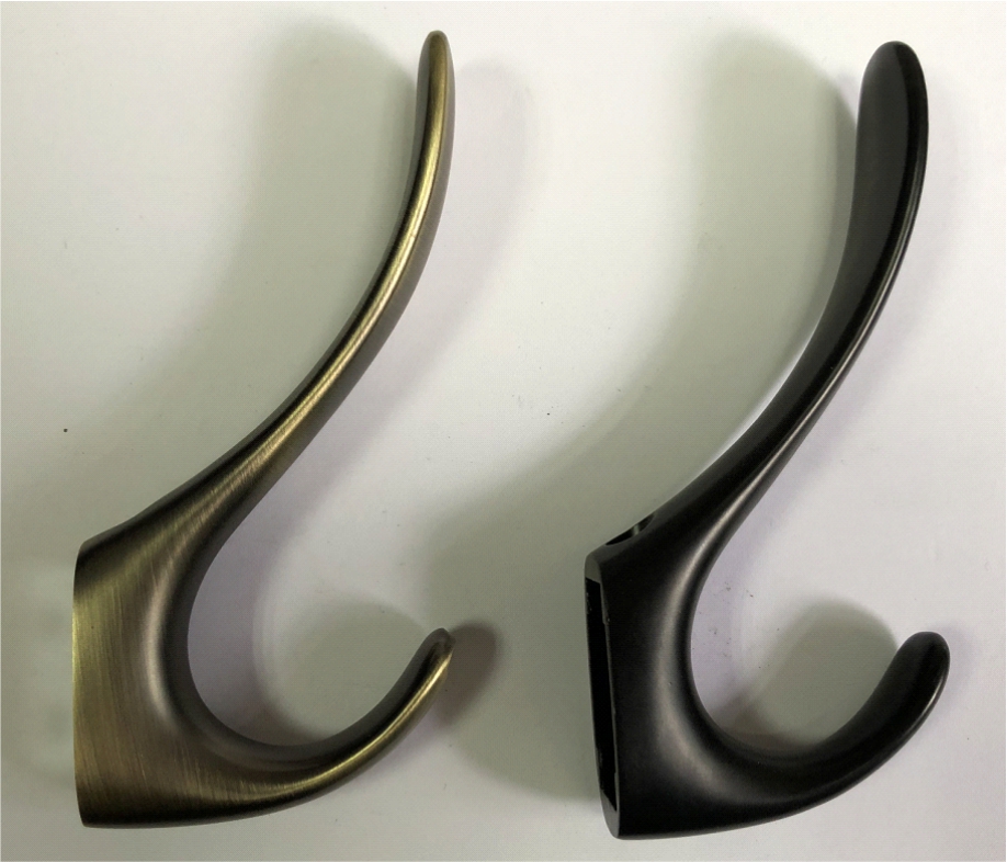 Крючок 023 - 2-х рожковый, черный матовый