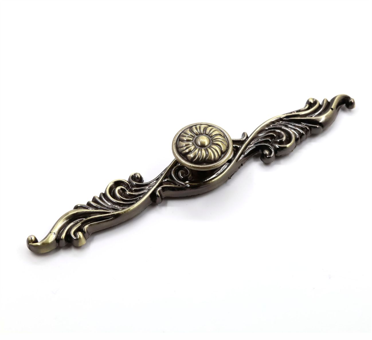 Ручка-кнопка 431-170, латунь патина глянец RIFF