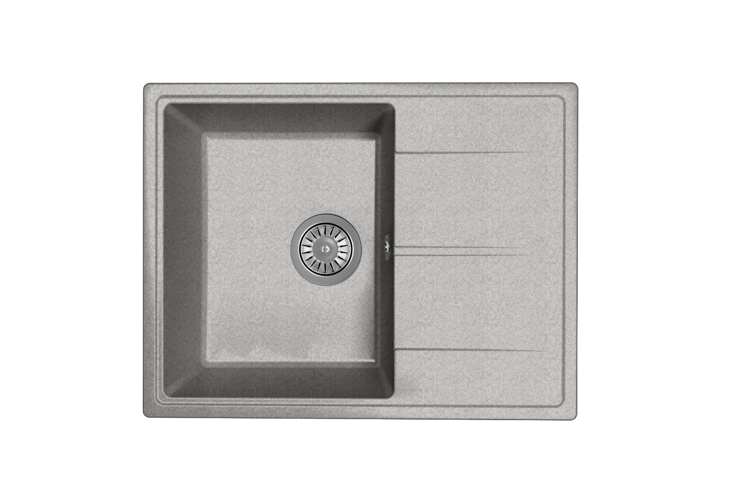 Мойка "Оливия" 620*480*180мм базальт, б/сифона