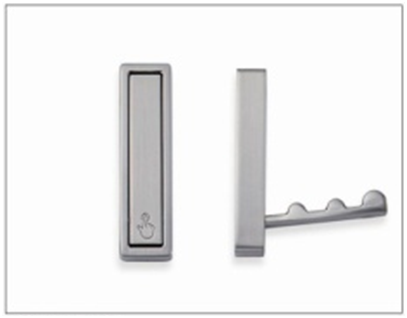 Крючок 033 - однорожковый, жемчужно-серый RIFF