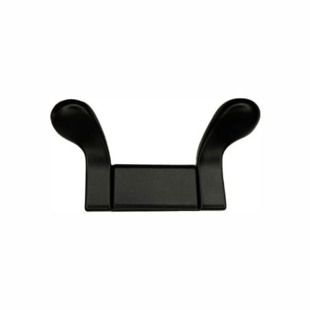 Крючок 030 - 2-х рожковый, черный матовый RIFF