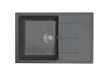 Мойка "Оливия" 740*480*180мм черный, б/сифона