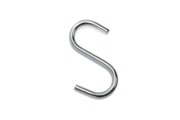Крючок S-образный для трубы D=16 хром RIFF