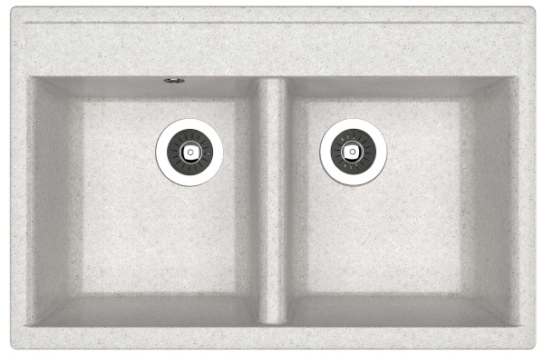 Мойка "Астра" 780*510*217мм две чаши, серый