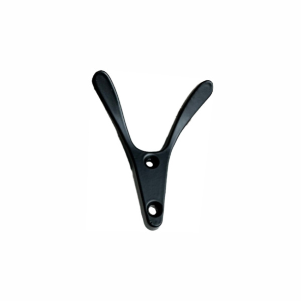 Крючок 040 - 2-х рожковый, черный матовый