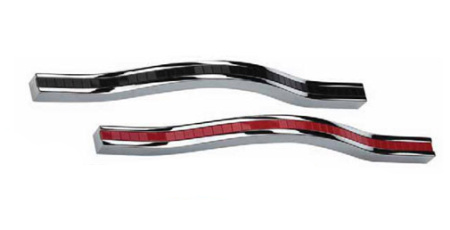 Ручка-скоба 160-288, хром/красный