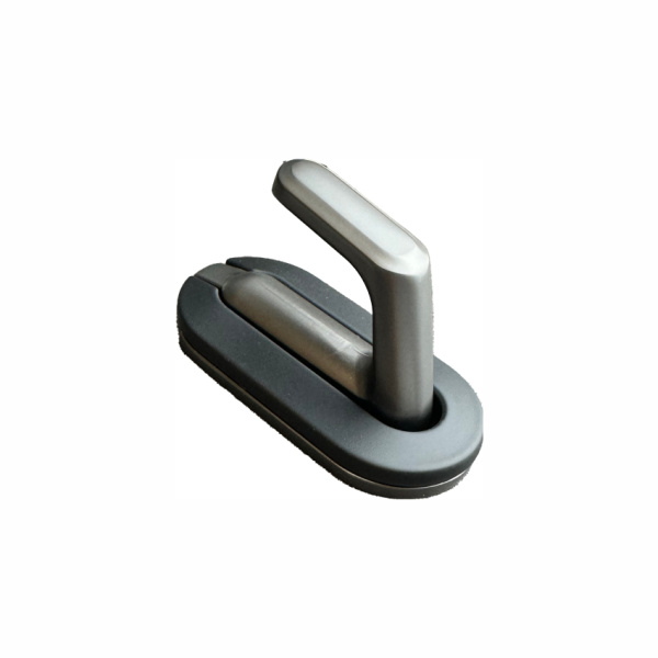 Крючок 038 - однорожковый, черный/серый