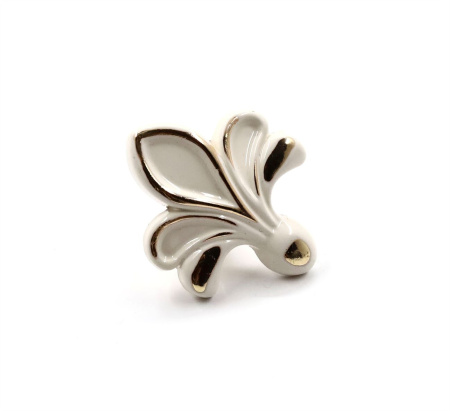 Ручка-кнопка 191, белый/золото  RIFF