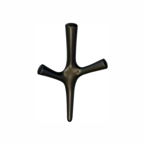 Крючок 035 - 3-х рожковый, жемчужно-серый RIFF