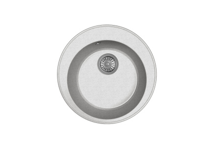 Мойка "Пион" 480*480*180мм серый, б/сифона