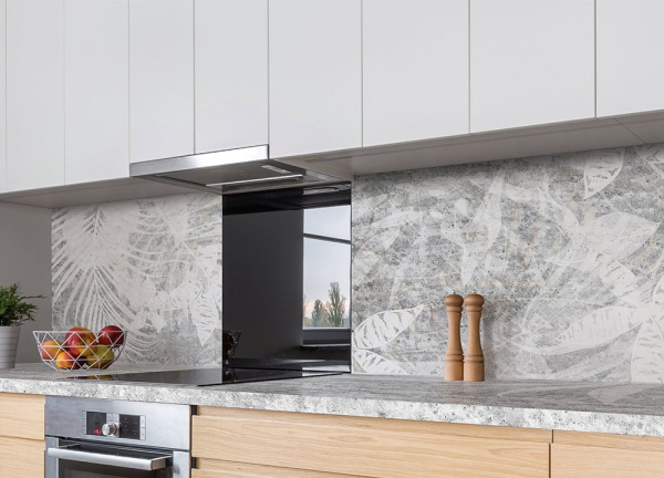 Столешница  3050*600*40 + стеновая панель 3050*600*4 Меловые цветы /комплект/