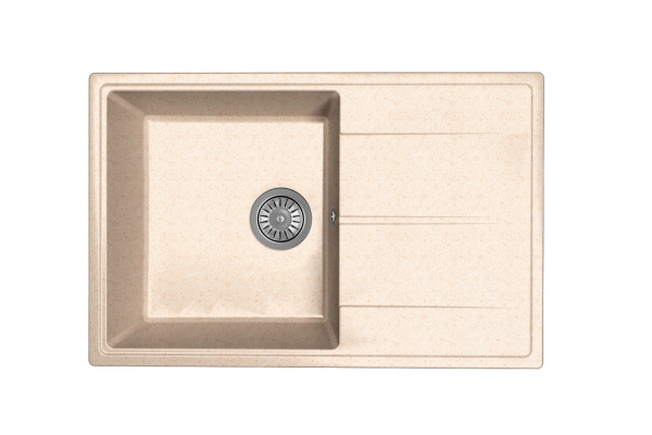 Мойка "Оливия" 740*480*180мм латте, б/сифона