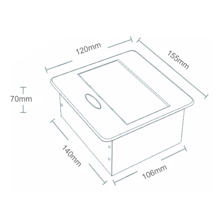 Блок розеток выдвижной горизонтальный Sonnig/1 EURO + 2 USB/ Серебро