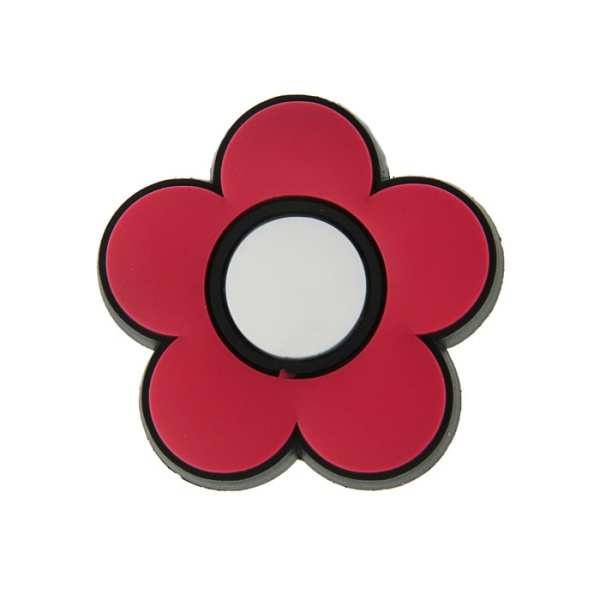Ручка-кнопка 497, цветок пятилистник красный RIFF