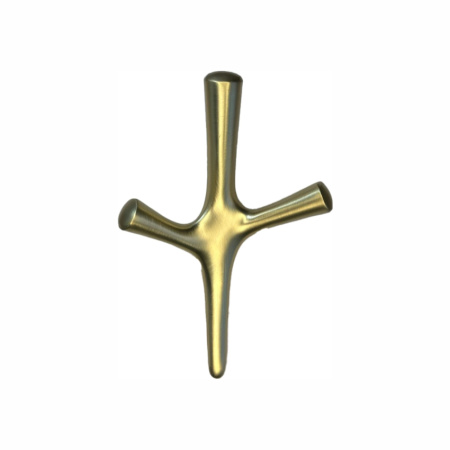 Крючок 035 - 3-х рожковый, шлиф. золото RIFF