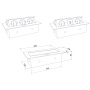 Блок розеток выдвижной горизонтальный Sonnig /2 EURO + 2 USB A+C/ Черный