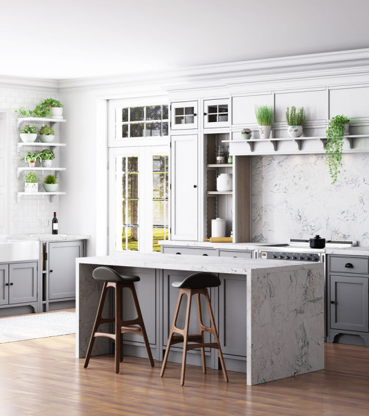 Столешница  4100*600*38 Мрамор сорренто