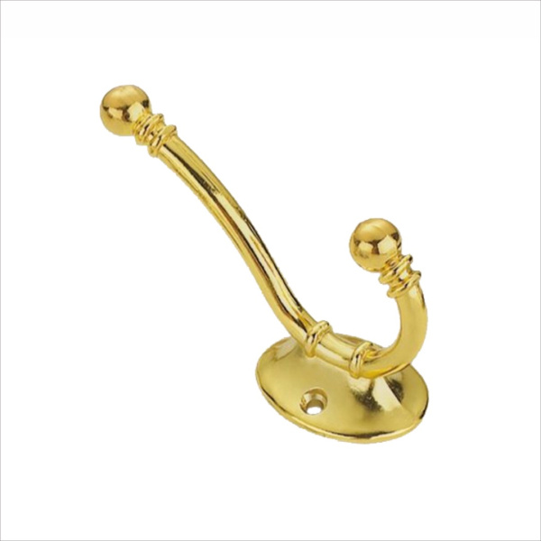 Крючок 027 - 2-х рожковый, черный матовый