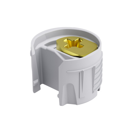 Полкодержатель для деревянных полок H=16мм, серый, эксцентрик латунь