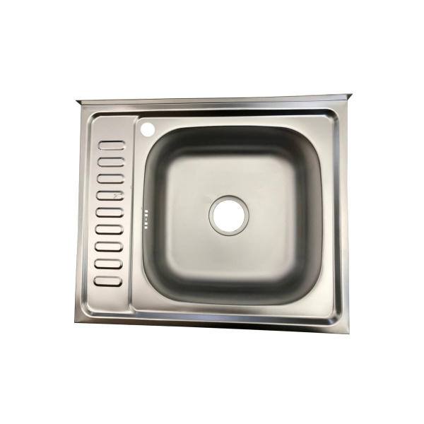 Мойка накладная 600*500*160мм /0,6/ матовая R /сифон с переливом в комплекте/