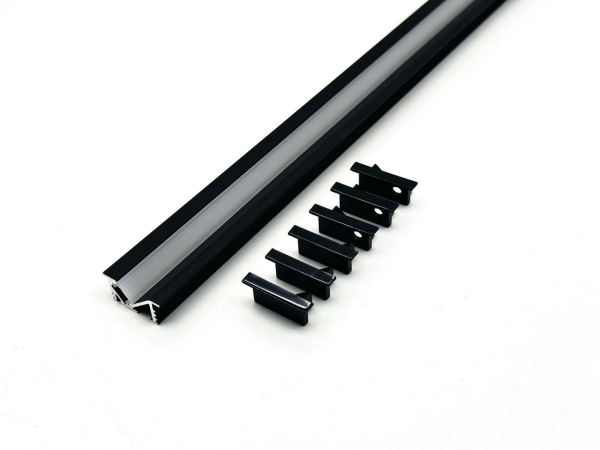 Профиль врезной для светодиодной ленты 5мм 2109 чёрный/Sonnig/L=3m