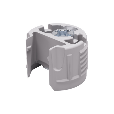 Полкодержатель для деревянных полок H=16мм, серый, эксцентрик цинк