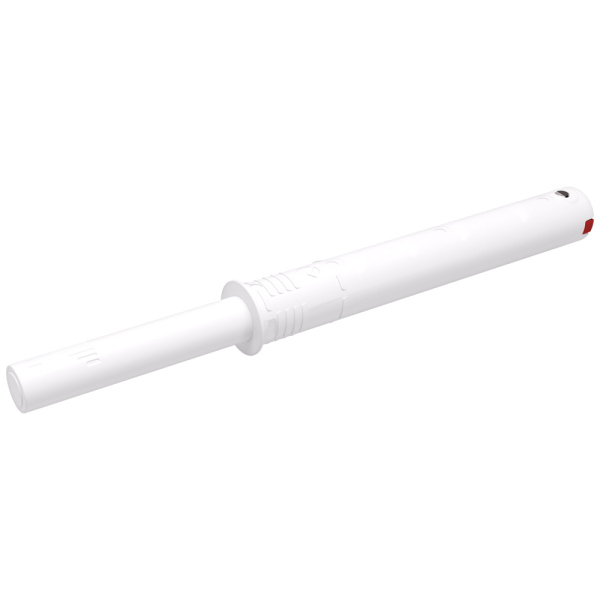 Толкатель врезной длинный, усиленный, без магнита 37мм, белый